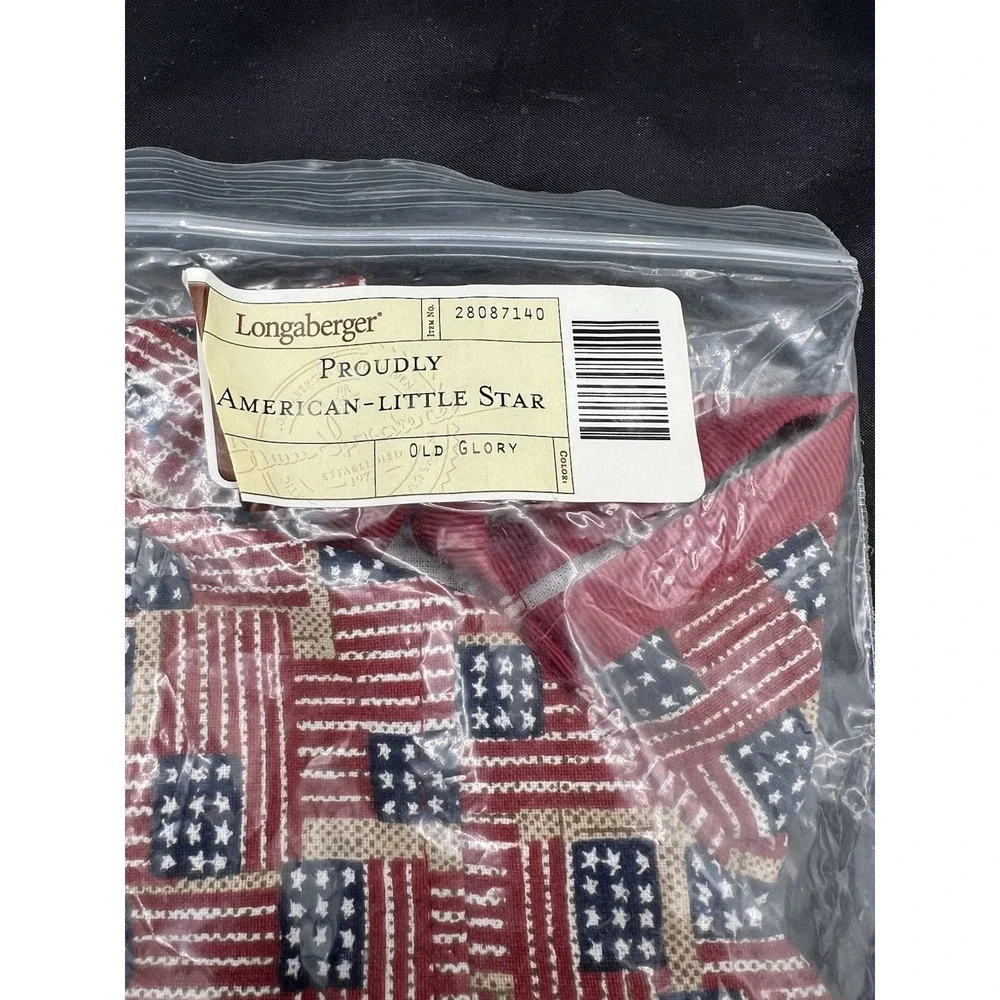 Longaberger Proudly American ⭐ Little Star Basket Liner Only – Old Glory – NIP